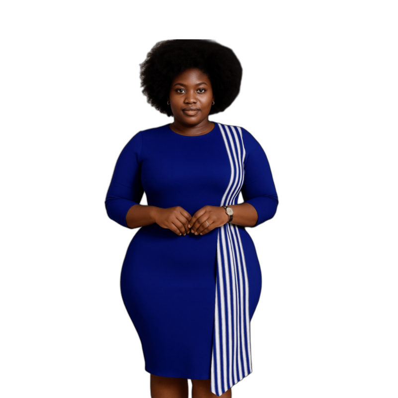 Robe Crayon Chic Bleu Royal 
