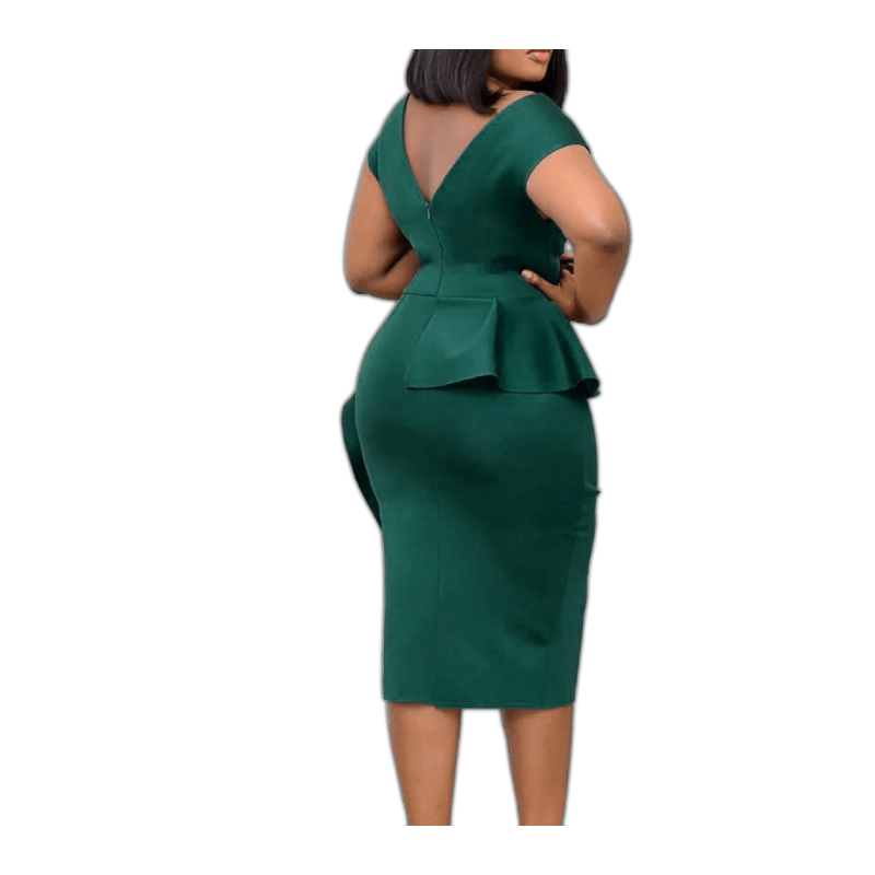 Robe élégante vert émeraude
