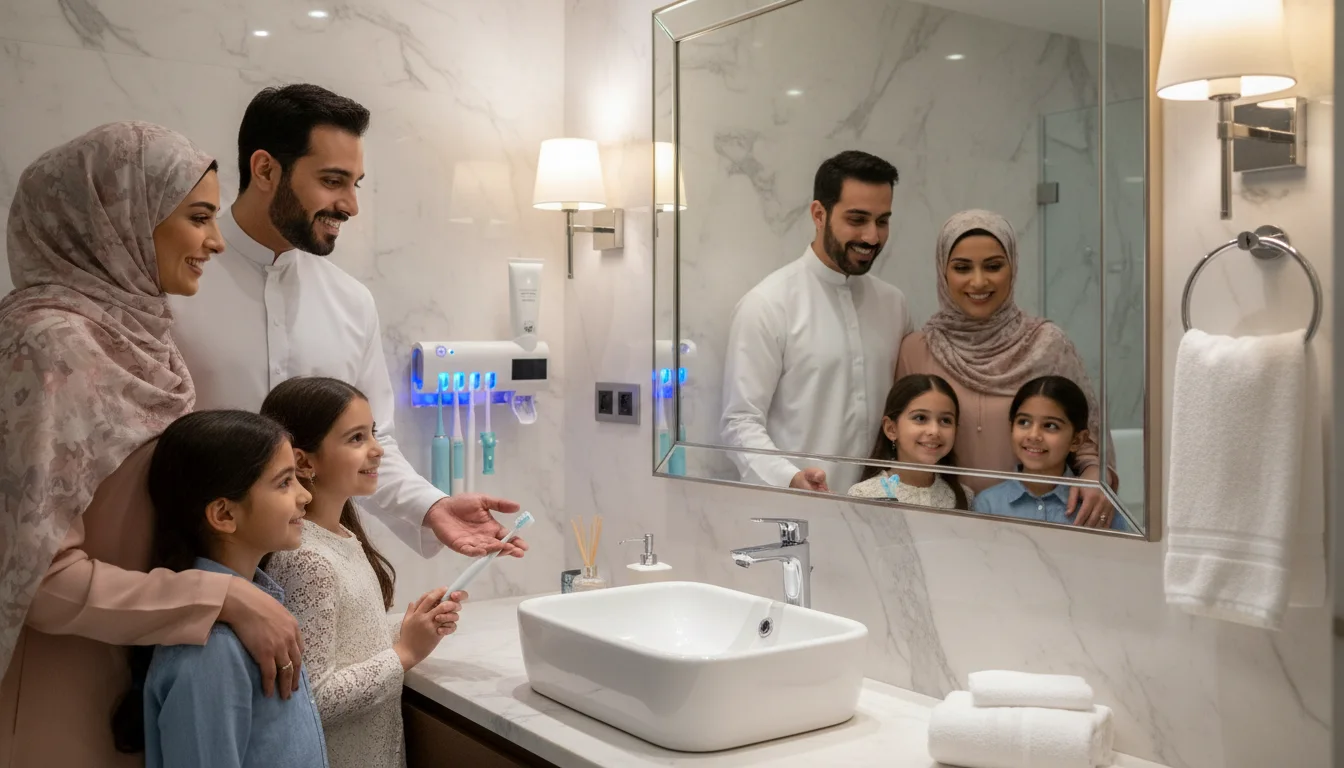 منظم ومعقم فرشاة الأسنان الجديد