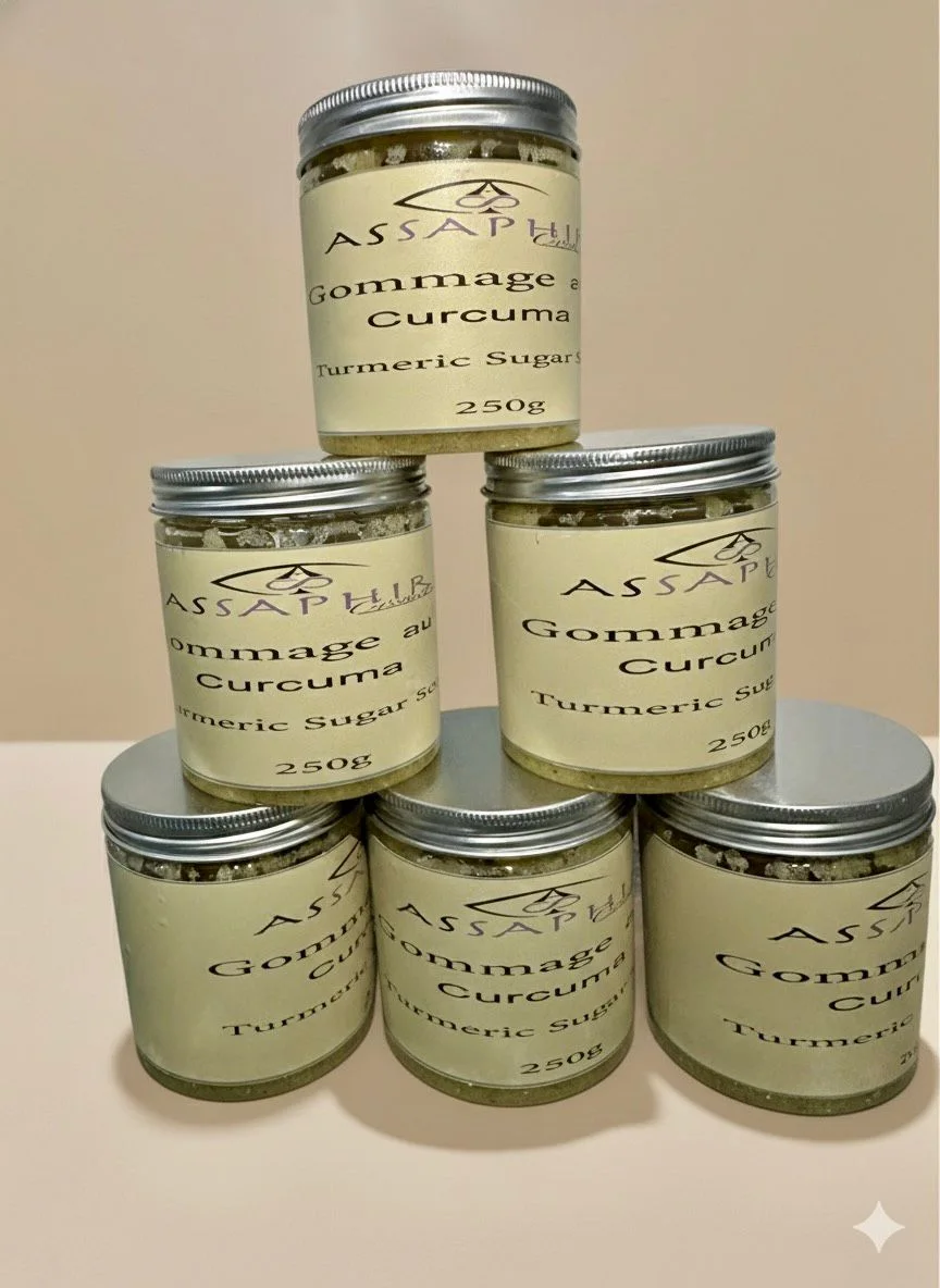 Gommage sucre au Curcuma