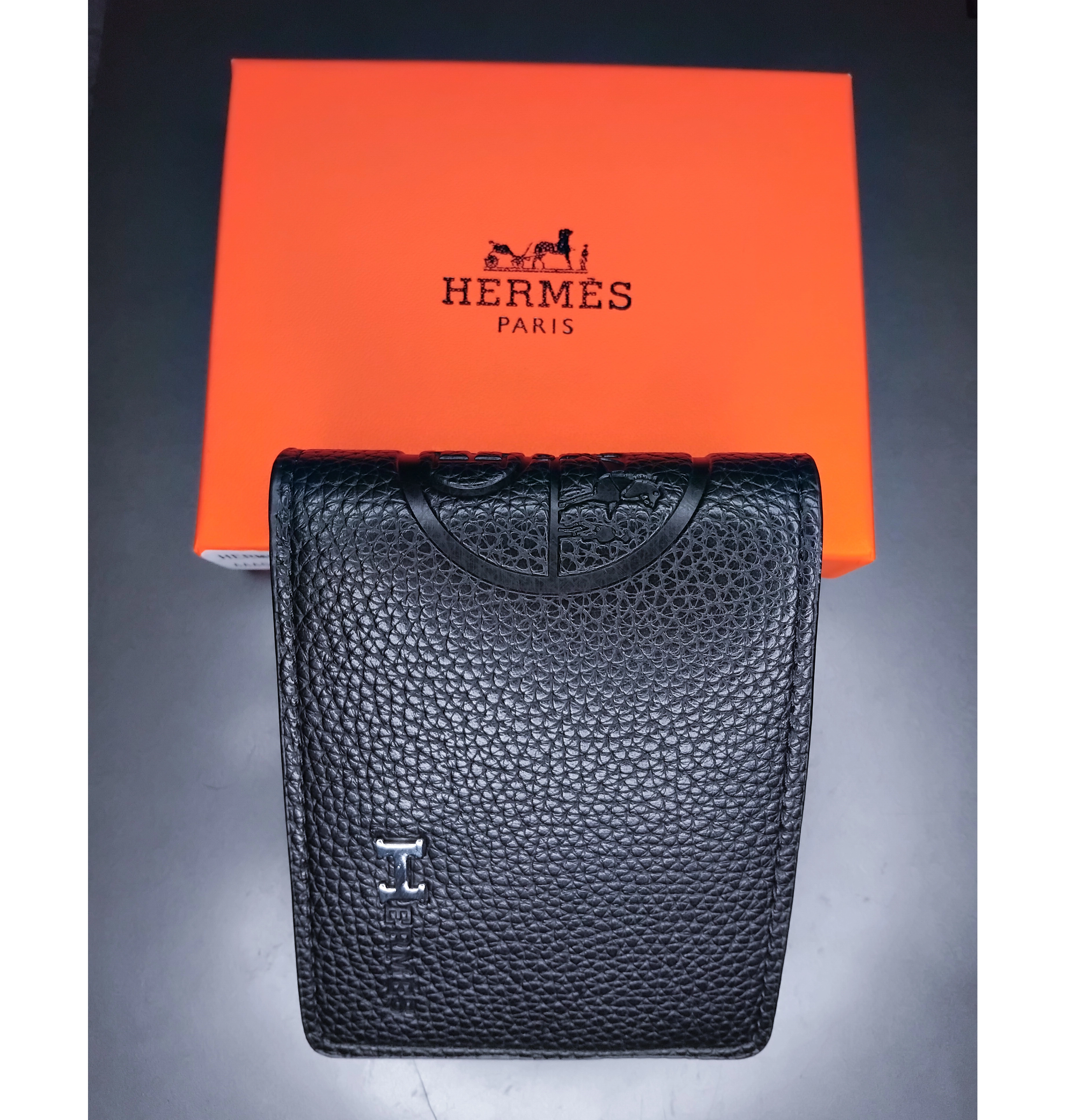 Portefeuille HERMES noir pour homme