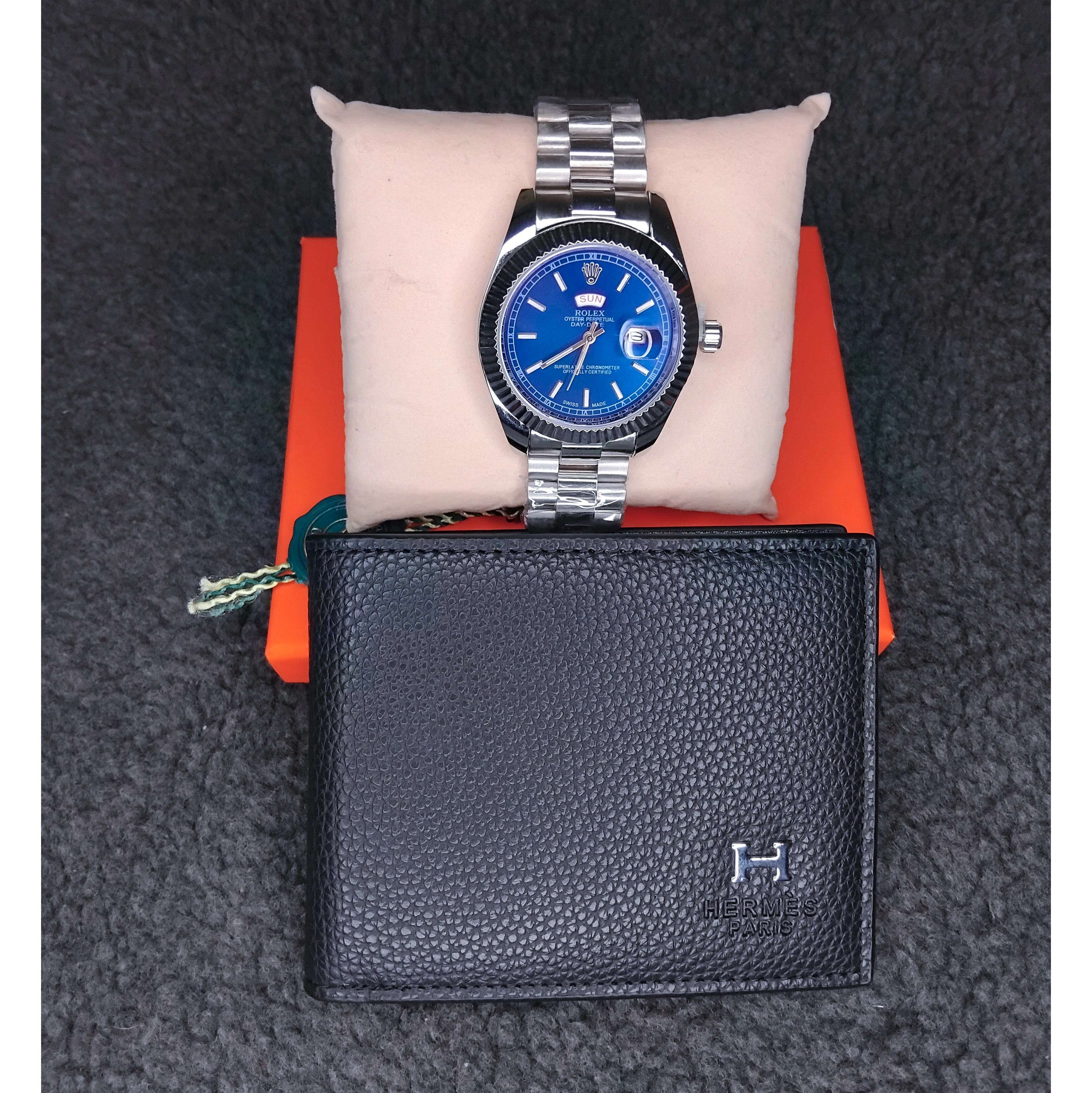 Pack Hermes & Rolex blue pour homme