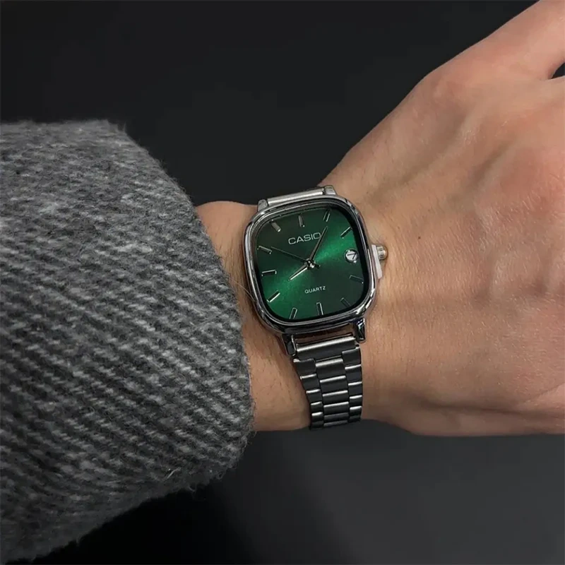 Montre Casio de luxe verte pour hommes