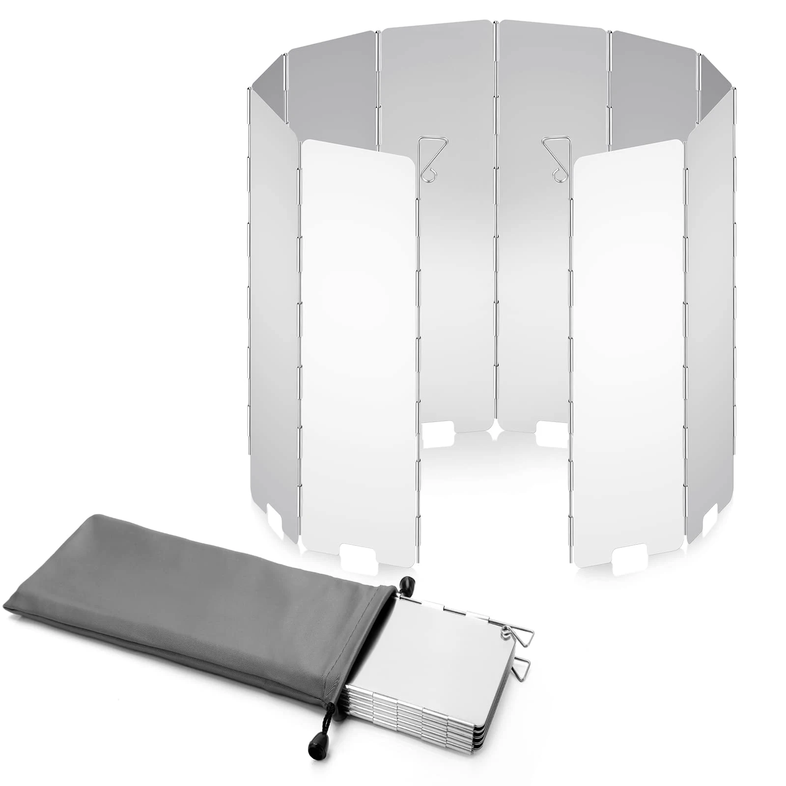 Pare-vent pliable en aluminium 8 plaques