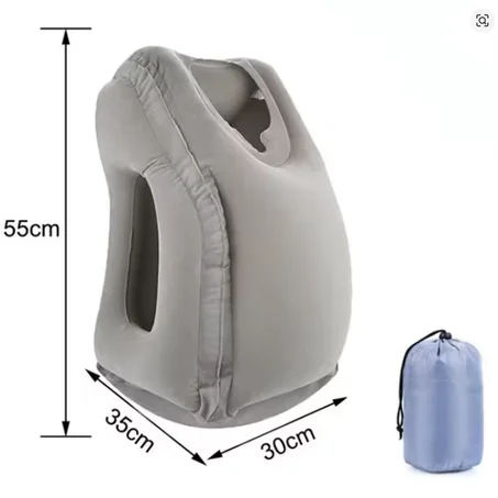 ✨ وسادة سفر نفخ قابلة للتعديل – راحة مثالية للرقبة والظهر في كل رحلة!
