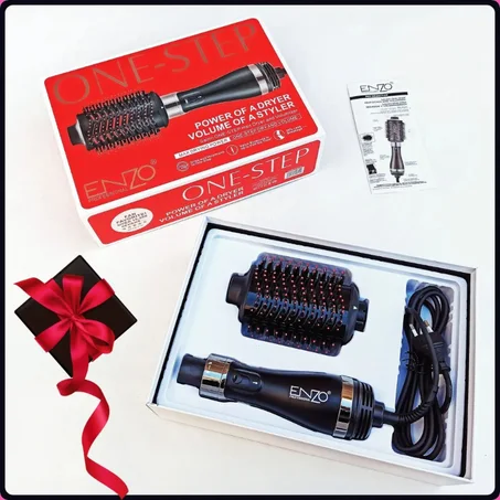 فرشاة شعر حرارية (2 فـ 1) كتسرّح وكتنشف فـ نفس الوقت