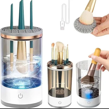 جهاز تنظيف وتجفيف فرش المكياج الأوتوماتيكي– نظافة فـ 30 ثانية فقط!