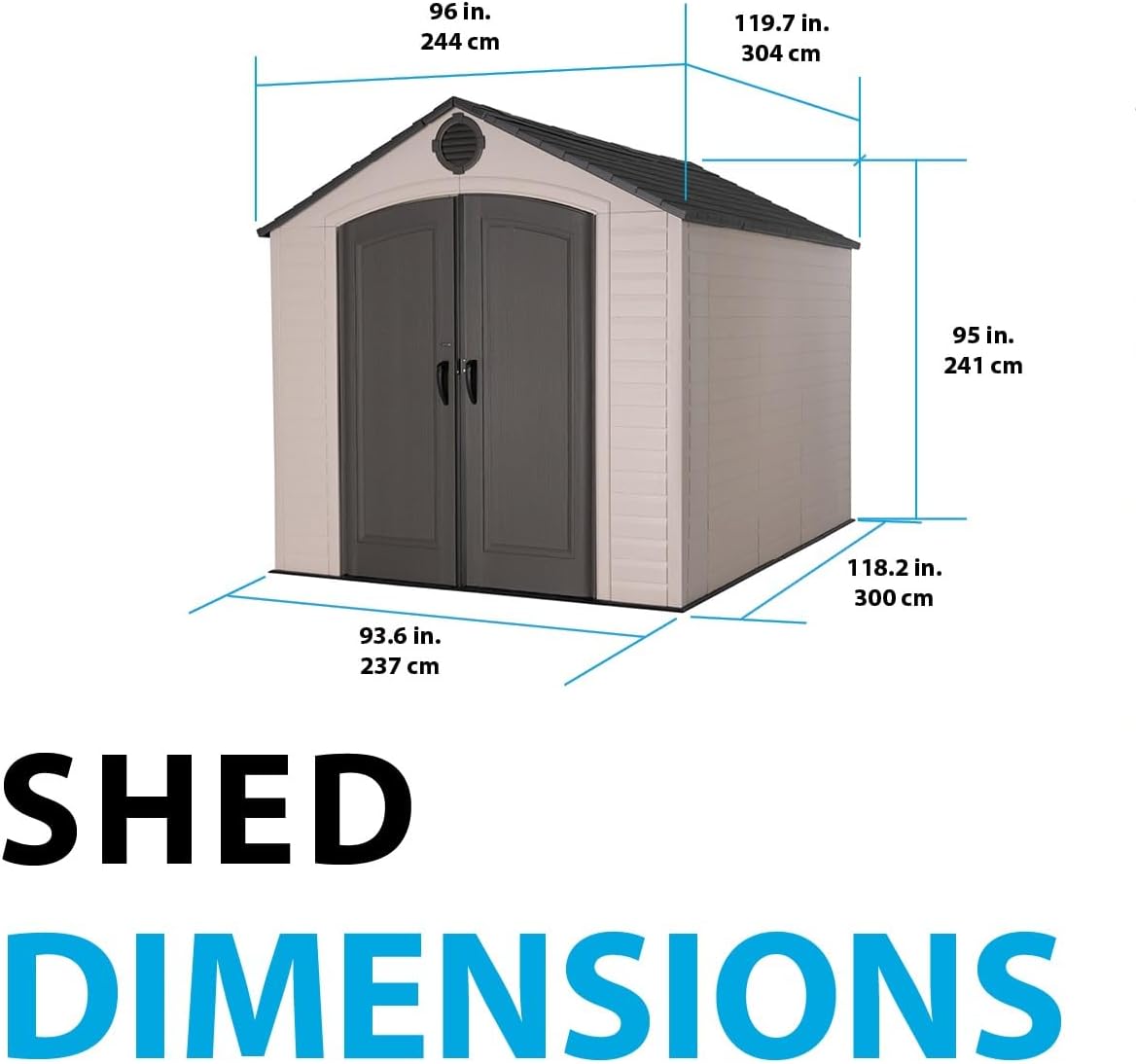 Lifetime Outdoor Storage Shed, 8 x 10 Feet