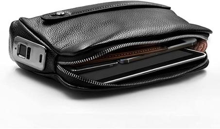 شنطة يد جلدية للرجال ببصمة الاصبع للرجال بتصميم طويلAA27