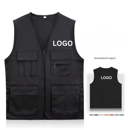سترة عمل احترافية متعددة الجيوب (Gilet Multi-poches) – قابلة للتخصيص بلوغو شركتك