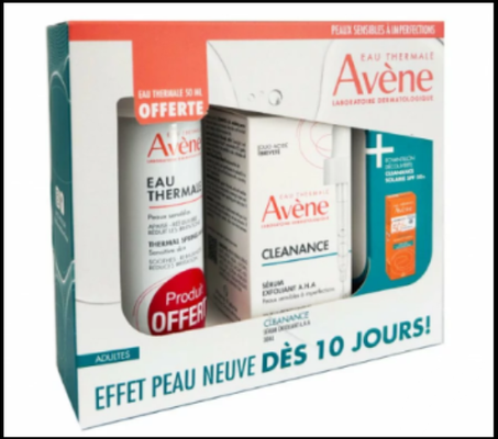 AVENE COFFRET CLEANANCE SERUM +EAU THERMALE 50ML+ECH 5ML