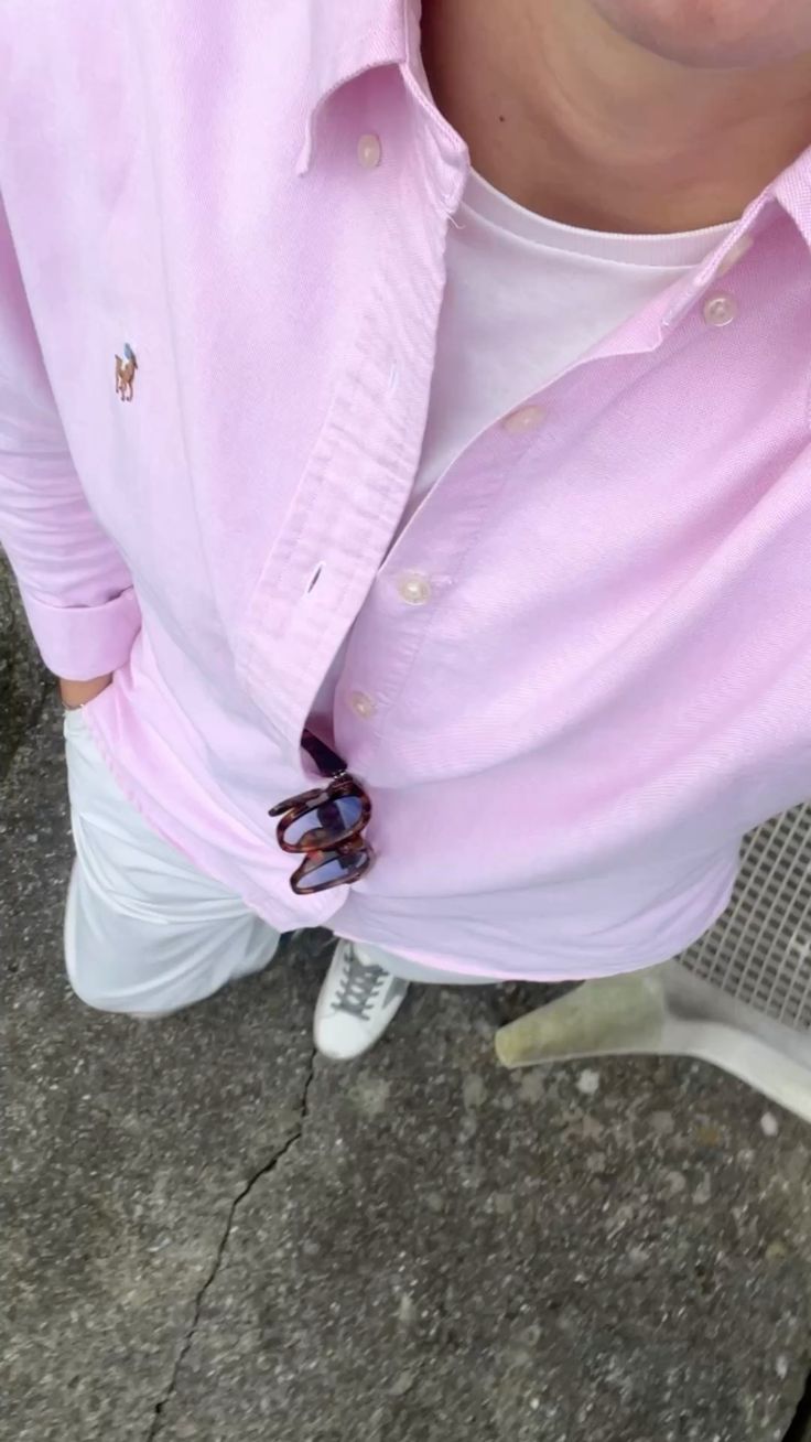 chemise rose clair ralph lauren