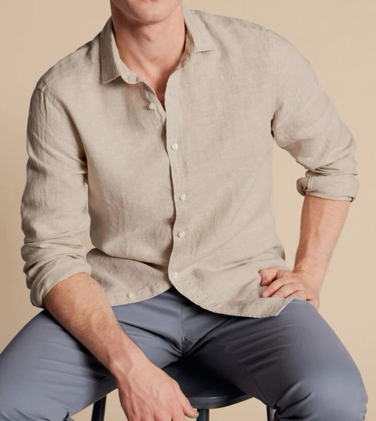 chemise marron clair ralph lauren