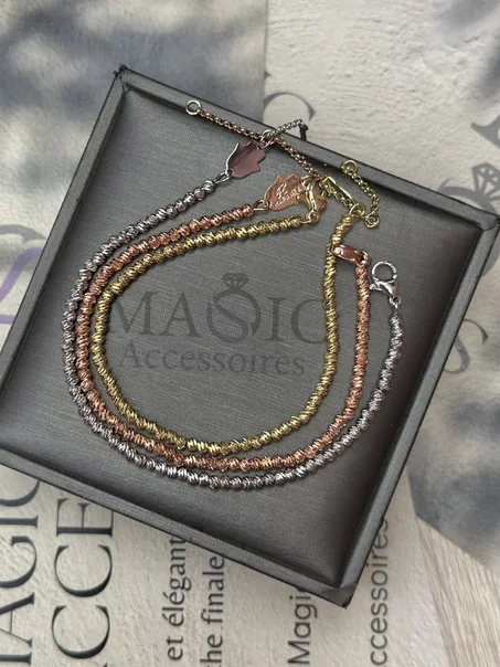 Trois gourmettes inoxydable