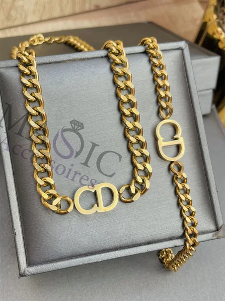 Collier + gourmet CD en acier inoxydable