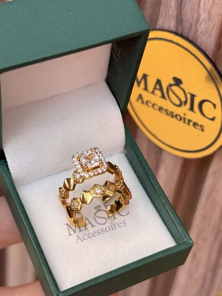 Bague de Mariage en acier inoxydable de qualité