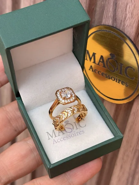 Bague de Mariage en acier inoxydable de qualité