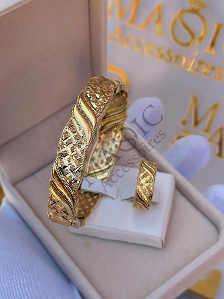 Bracelet beldi + bague en acier inoxydable 4