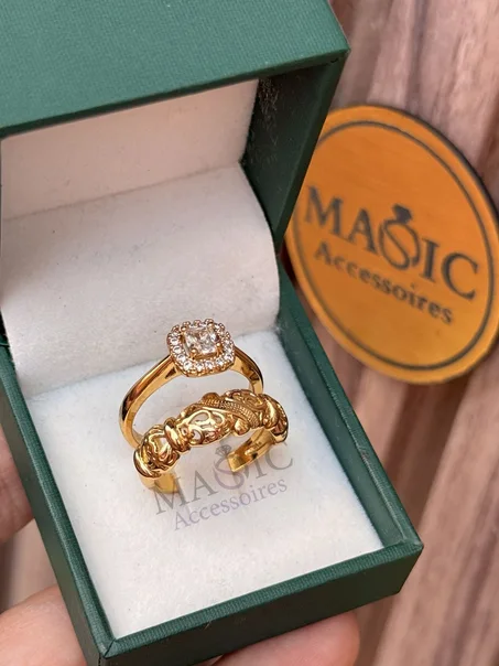 Bague de Mariage en acier inoxydable de qualité
