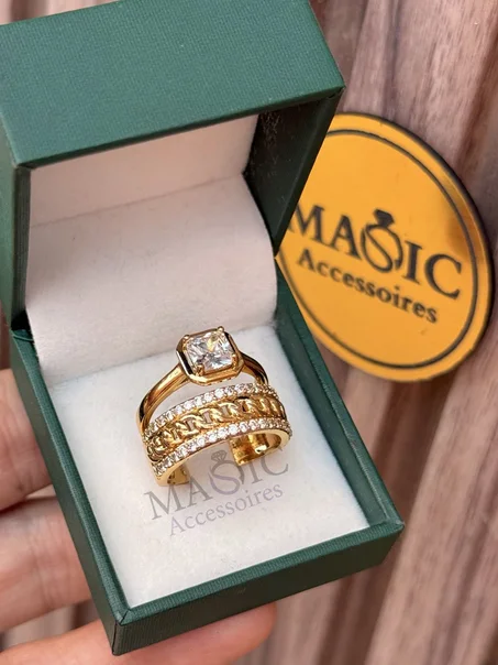 Bague de Mariage en acier inoxydable de qualité