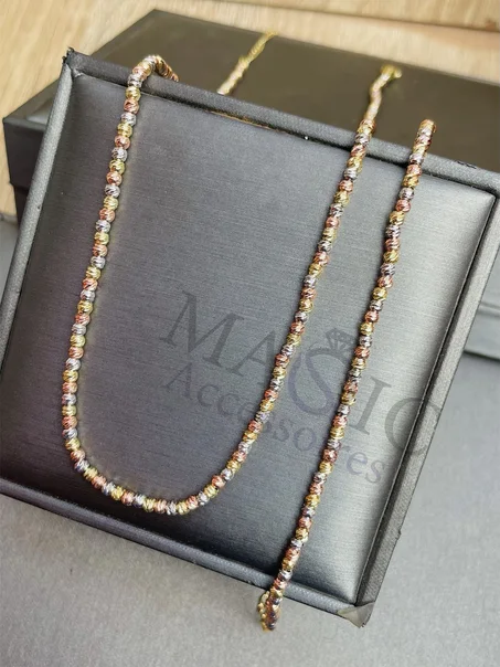 Collier + gourmet en acier inoxydable