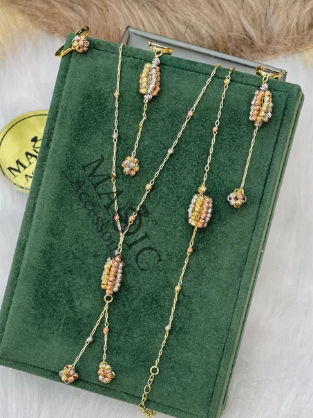 Collier + bague + boucles + gourmet inoxydable