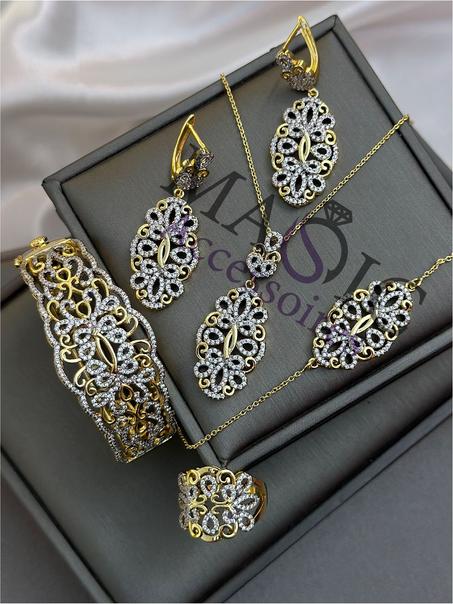 Ensembles colier + Bracelet + Gourmet+ Bague + Boucles 20
