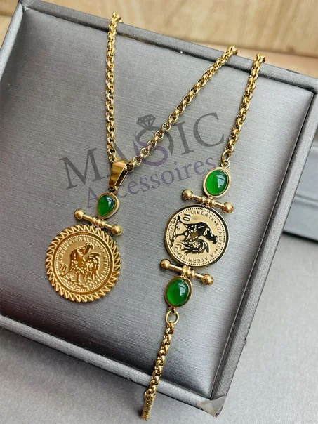 Collier + gourmet en acier inoxydable