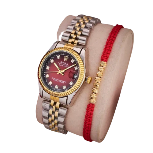 Coffret bijoux : Montre ROLEX + Bracelet / ساعة رولكس + إسورة