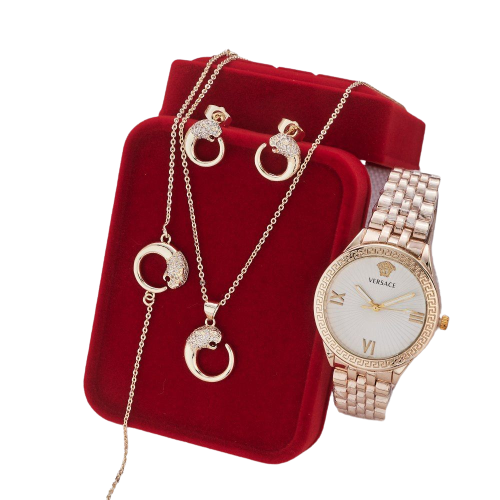 ساعة +حلقات +قلادة Montre + Collier + Boucles
