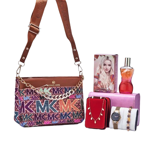 هدية نسائية / Sac de luxe + Pafum + Boite bijoux + Montre