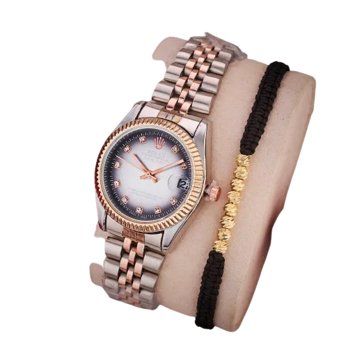 Coffret bijoux : Montre ROLEX + Bracelet / ساعة رولكس + إسورة