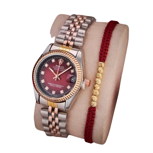 Coffret bijoux : Montre ROLEX + Bracelet / ساعة رولكس + إسورة