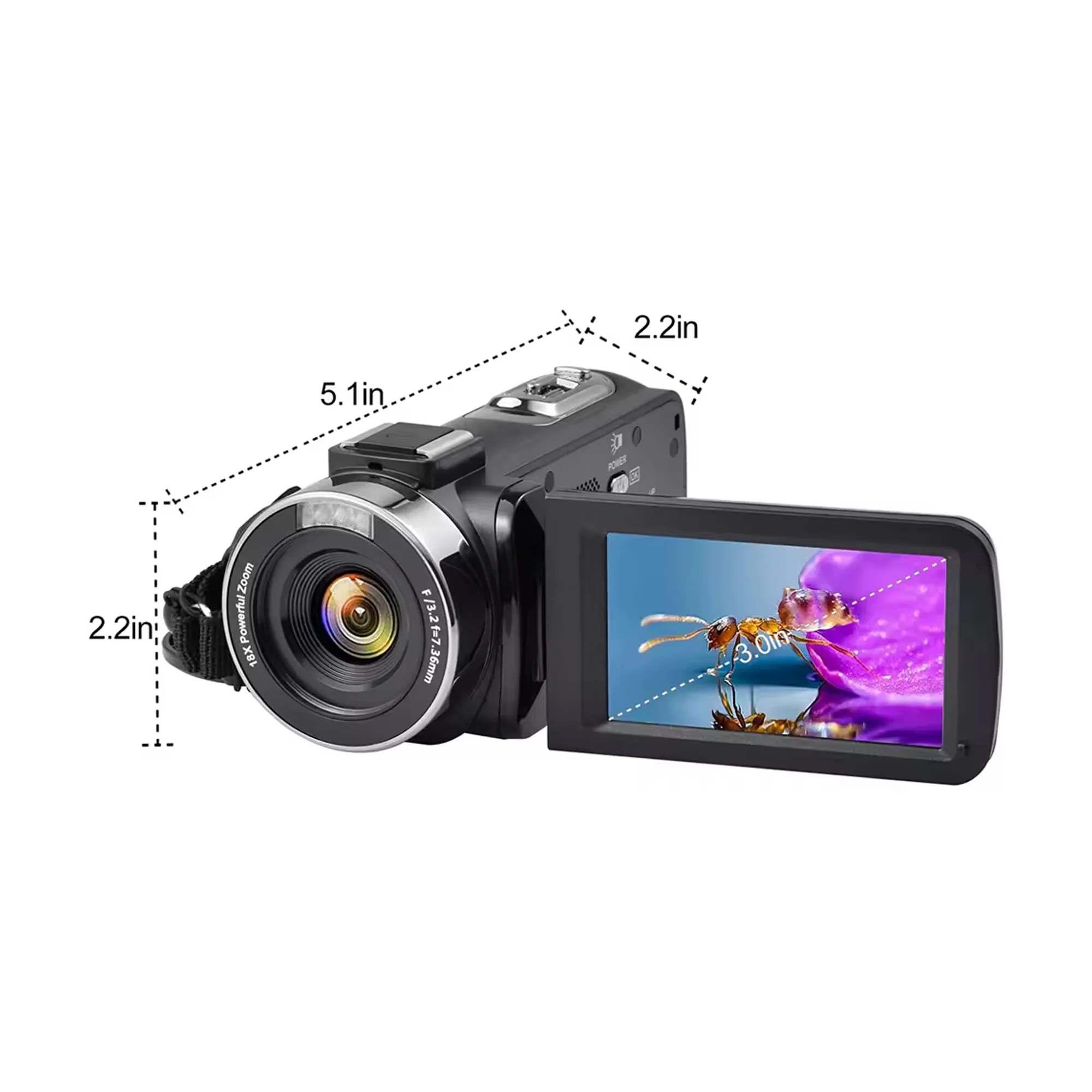 🎥 كاميرا تصوير احترافي 4K – Dingetu 48MP – احترافية في جيبك