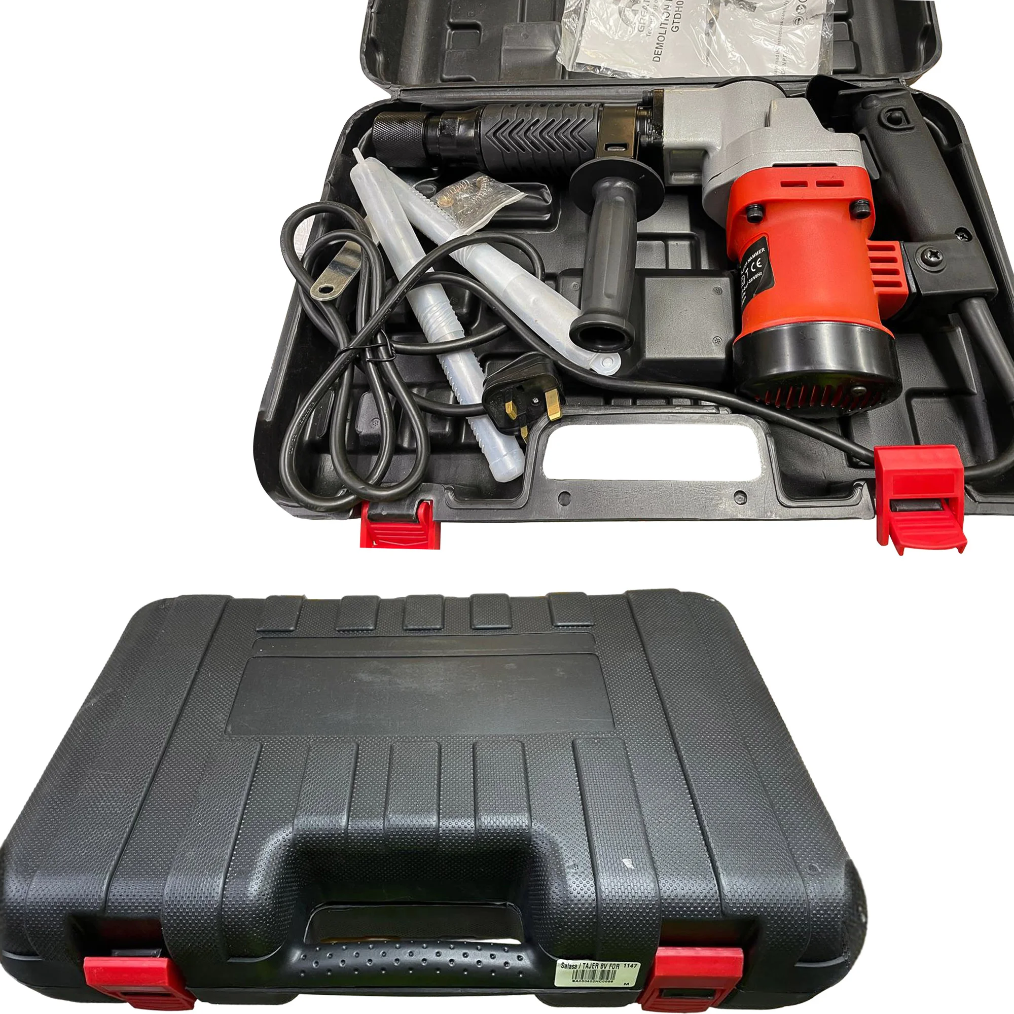 مثقاب تكسير وحفر كهربائي 1900 واط – مع طقم كامل للإستخدام الشامل