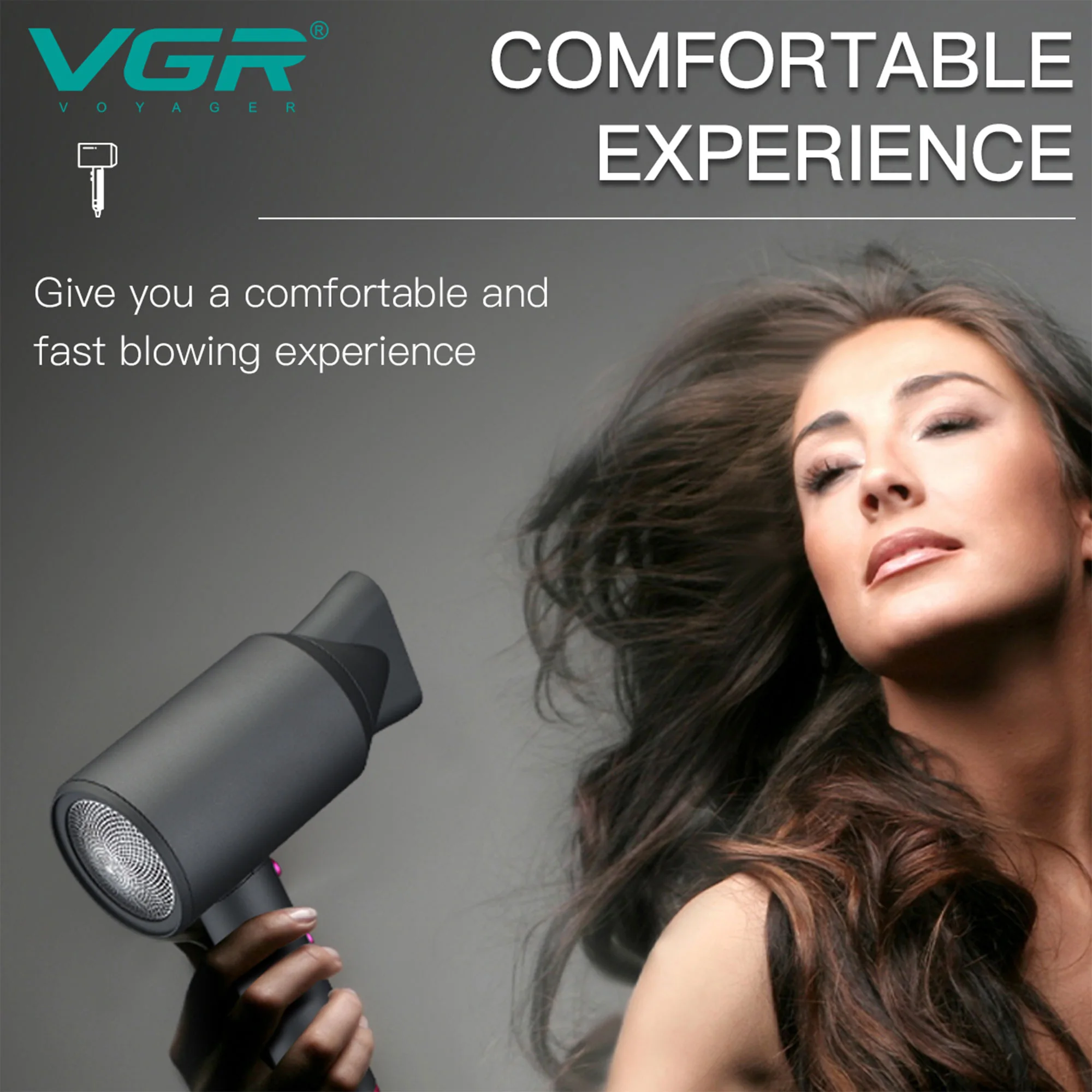 1 X 3 مجفف الشعر الاحترافي VGR V-400, 2000 واط,