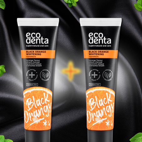 Pack de 2 dentifrices blanchissants au charbon actif - saveur orange
