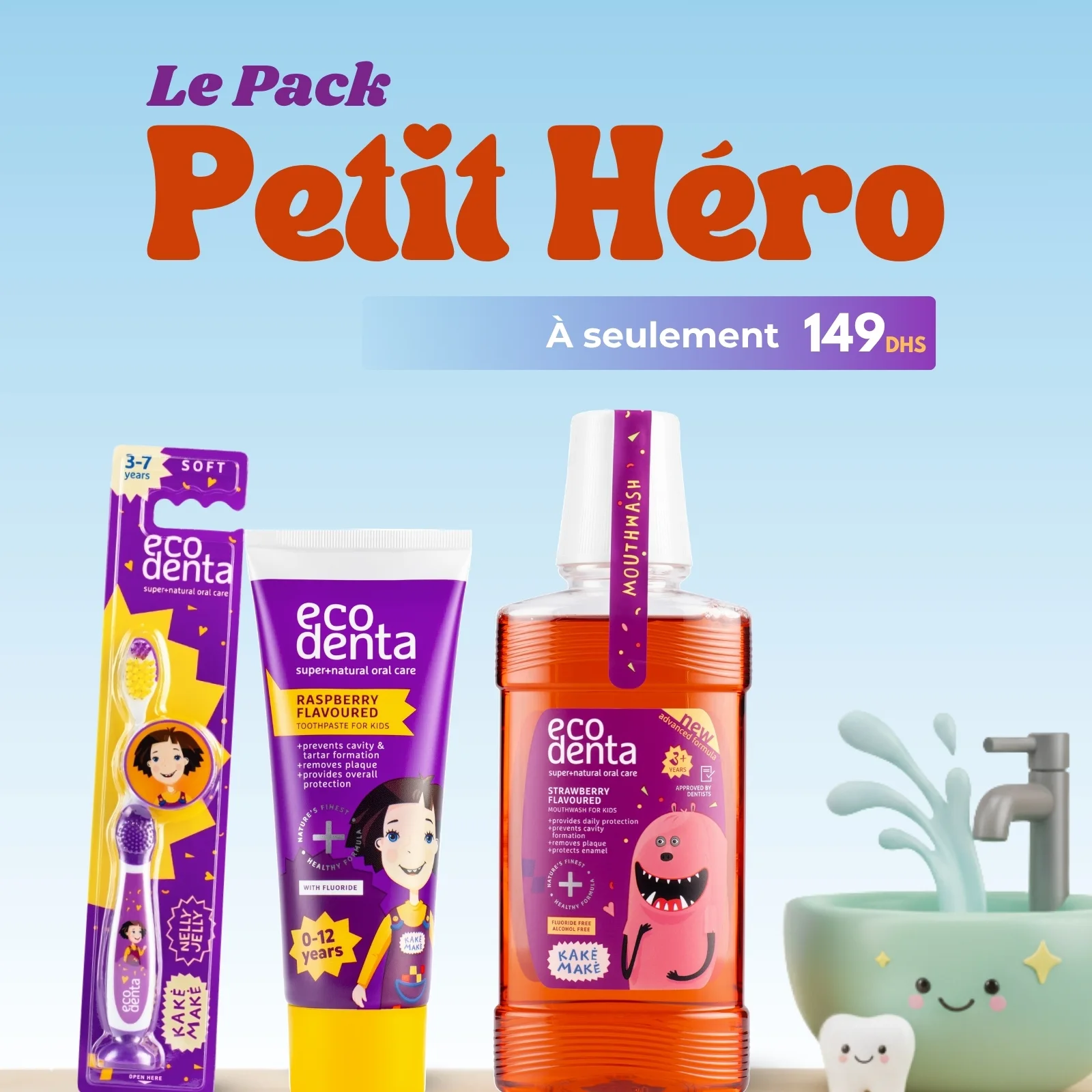Le Pack de dentifrice pour enfants - Petit Héro