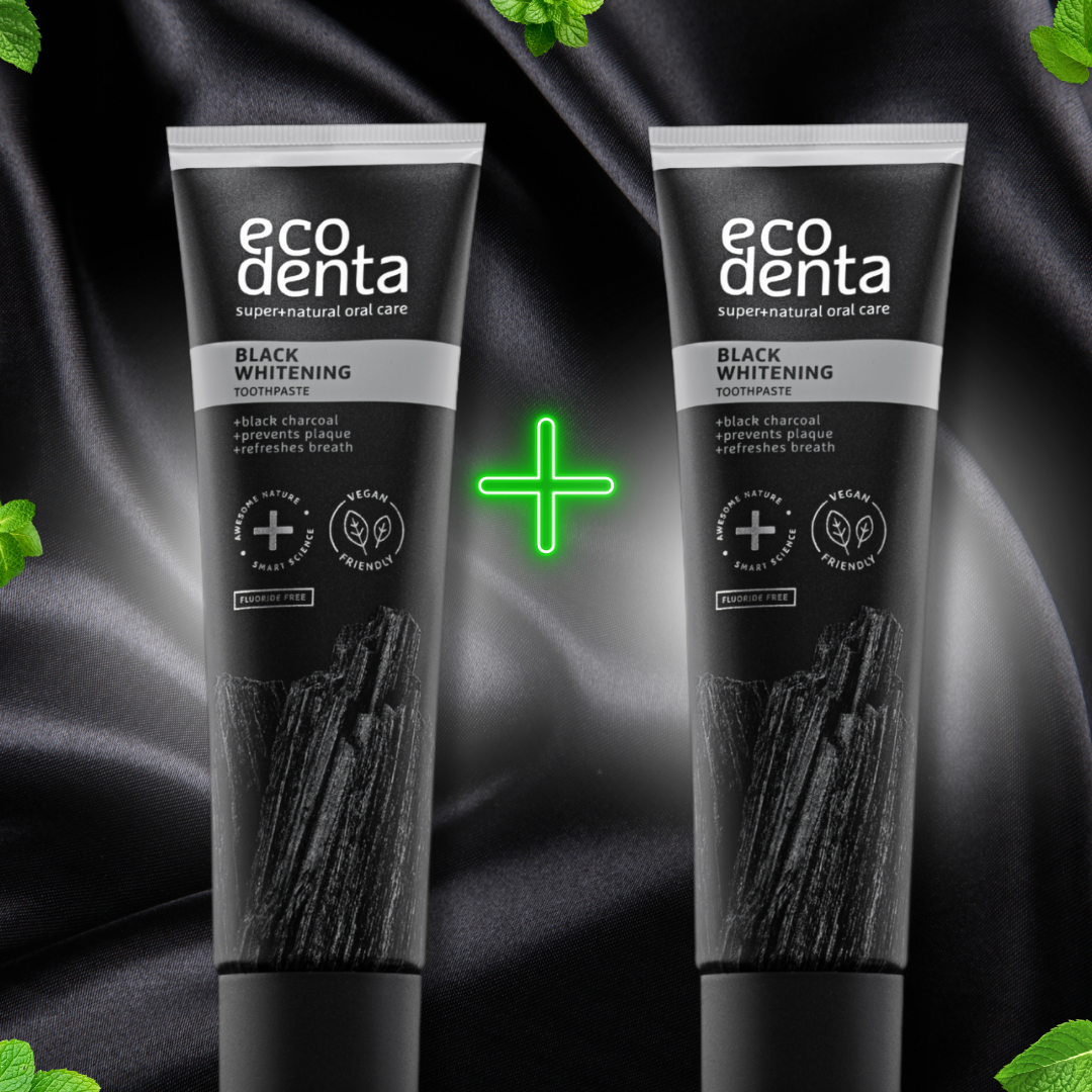 Pack de 2 dentifrices blanchissants au charbon actif - saveur menthe