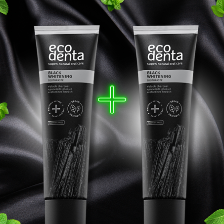 Pack de 2 dentifrices blanchissants au charbon actif - saveur menthe
