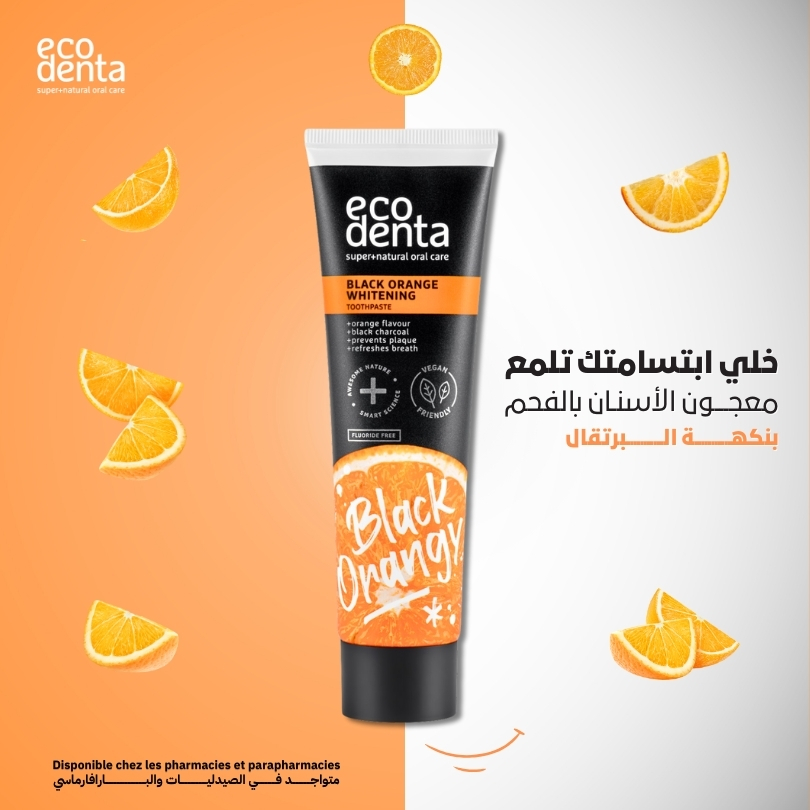 Dentifrice blanchissant au charbon actif - saveur orange