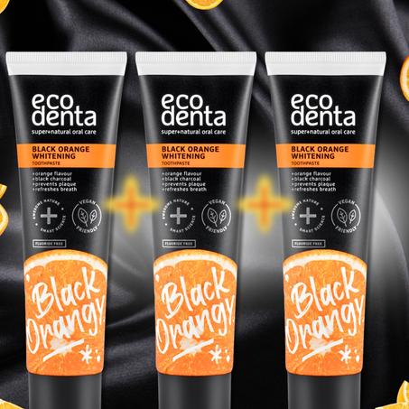 Pack de 3 dentifrices blanchissants au charbon actif - saveur orange