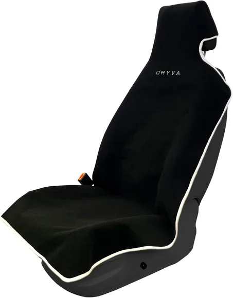 Dryva Asiento - Toalla de microfibra premium para asiento de automóvil, impermeable y resistente al sudor, ajuste universal, lavable a máquina, antideslizante, protector de asiento para autom
