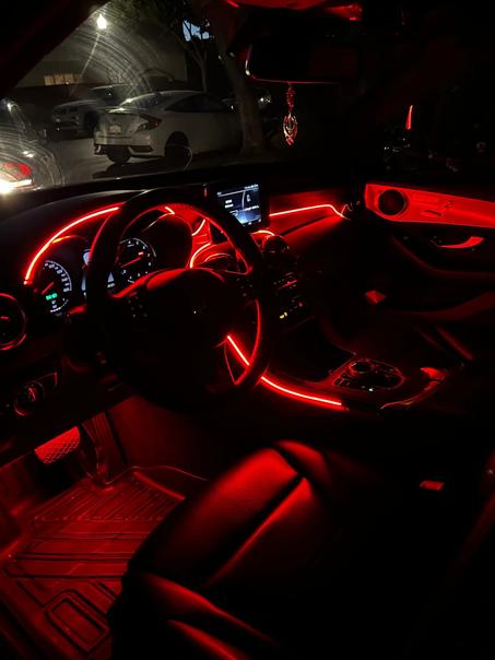 إضاءة LED DAMBIANCE مرنة للسيارة 10 متر 64 لون
