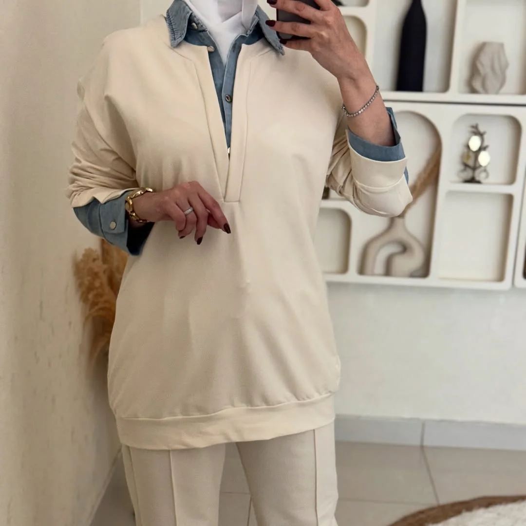 Ensemble Col de chemise jeans