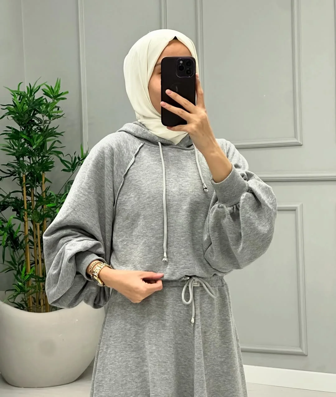 Ensemble jupe et haut à capuche FlorE