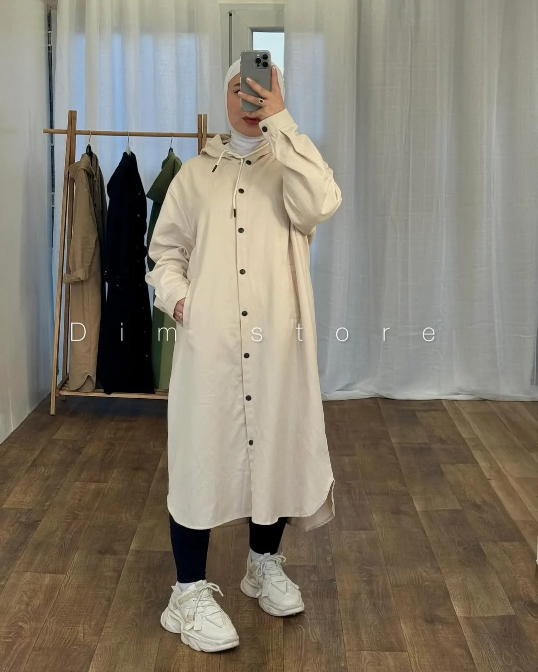 Liquette dim longue avec capuche