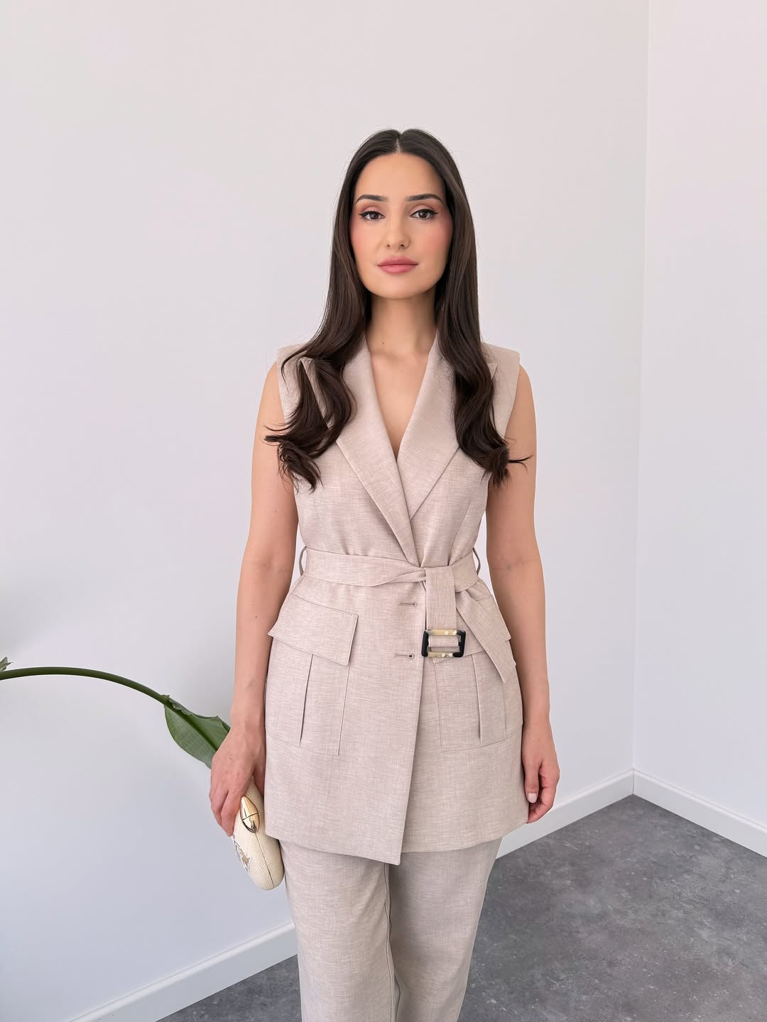 Veste ceinturée femme