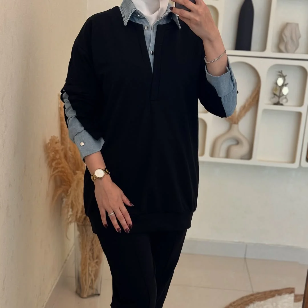 Ensemble Col de chemise jeans