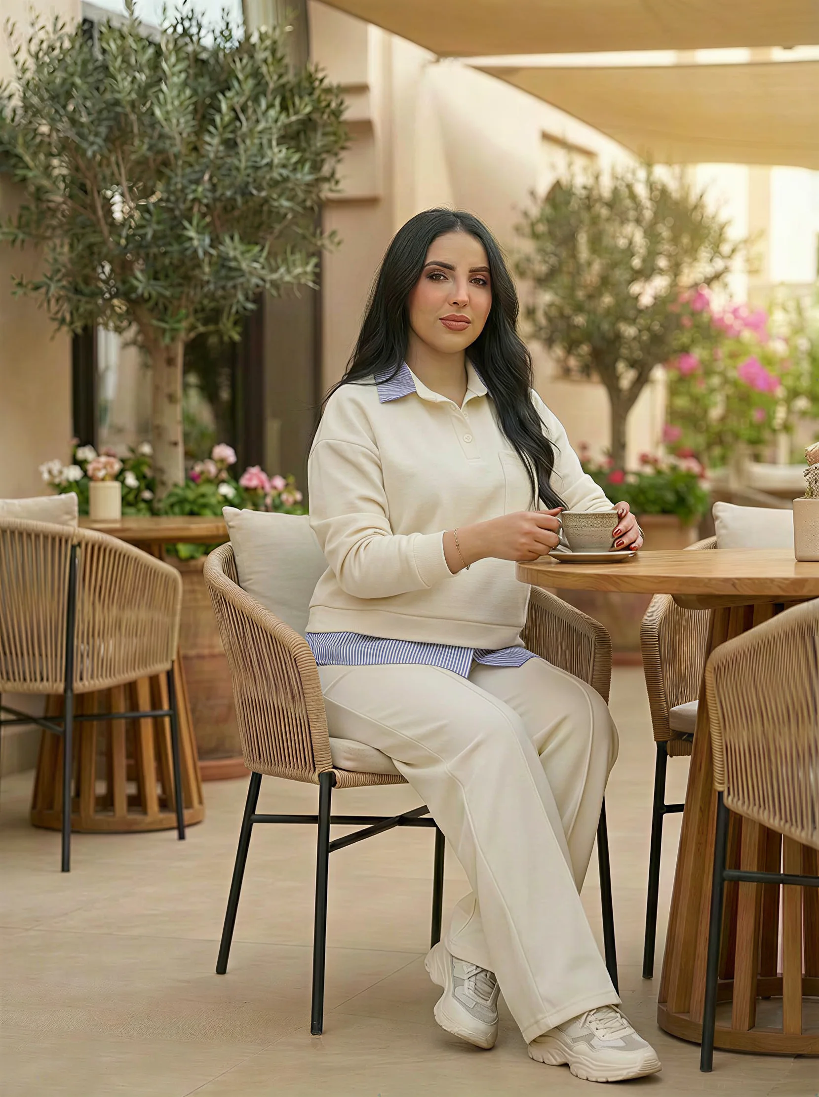 Ensemble 2 pièces “Polo Rayé”